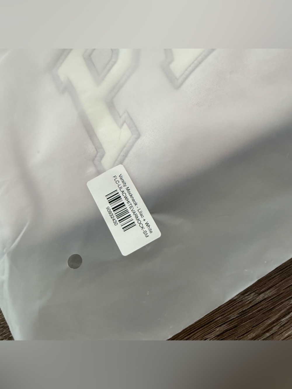 FINAL SALE PARKE SOLD OUT Varsity Mockneck Lilac + White - Picture 8 of 10